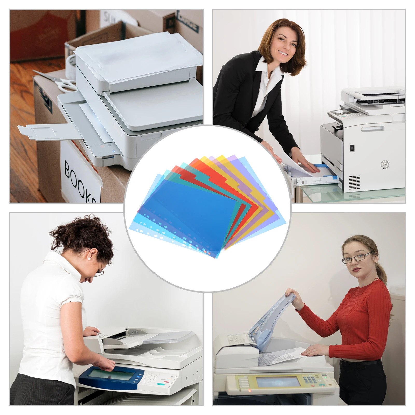 

10pcs Index Divider Tabs For Binder Plastic Divider Pages Multicolor Tabs Page Protector Office School Supplies Folder Tab