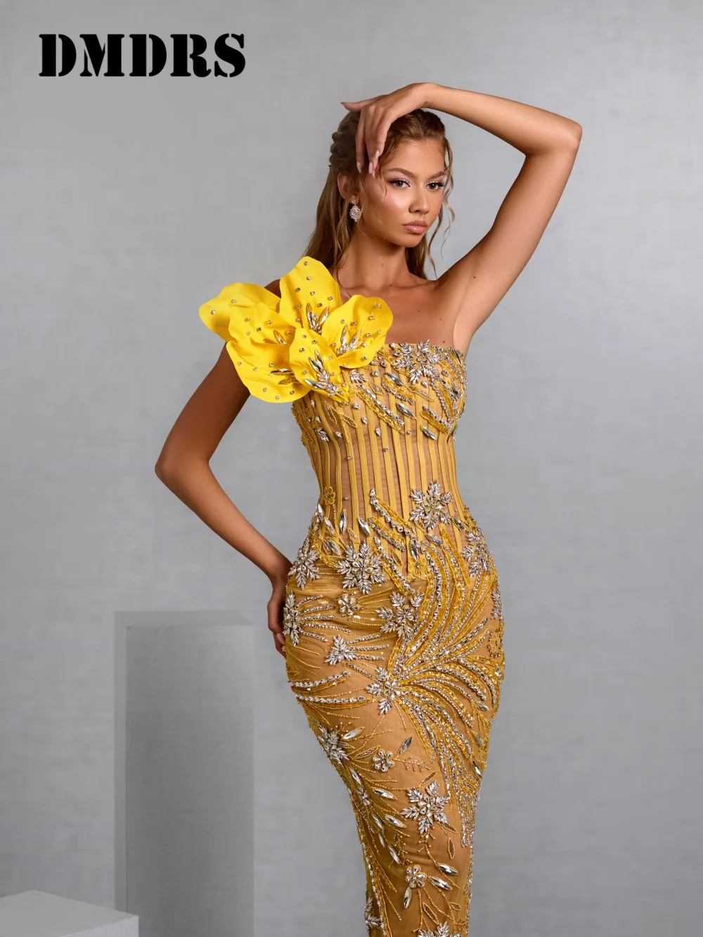 

Luxury Sleeveless Evening Dress 2025 Classic Crystal Beaded Party Gown Elegant A-line Floor Length Party Dresses فساتين سهر