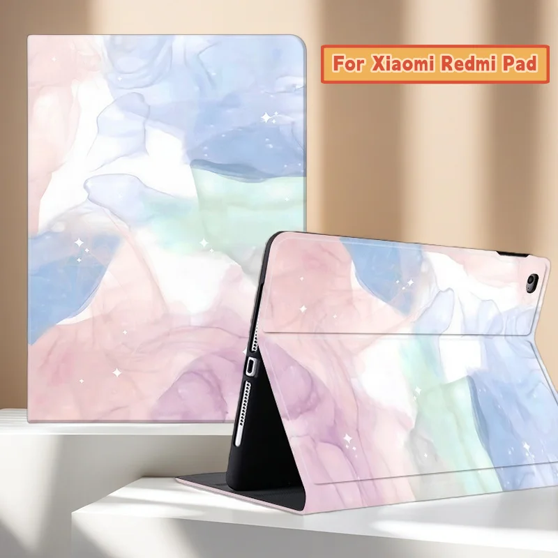 

Чехол Funda для Redmi Pad SE 8,7 дюйма, HD чехол с откидной крышкой для планшета с мультяшным принтом для Redmi Pad SE 11, чехол для Xiaomi POCO Pad Pro 12,1 дюйма
