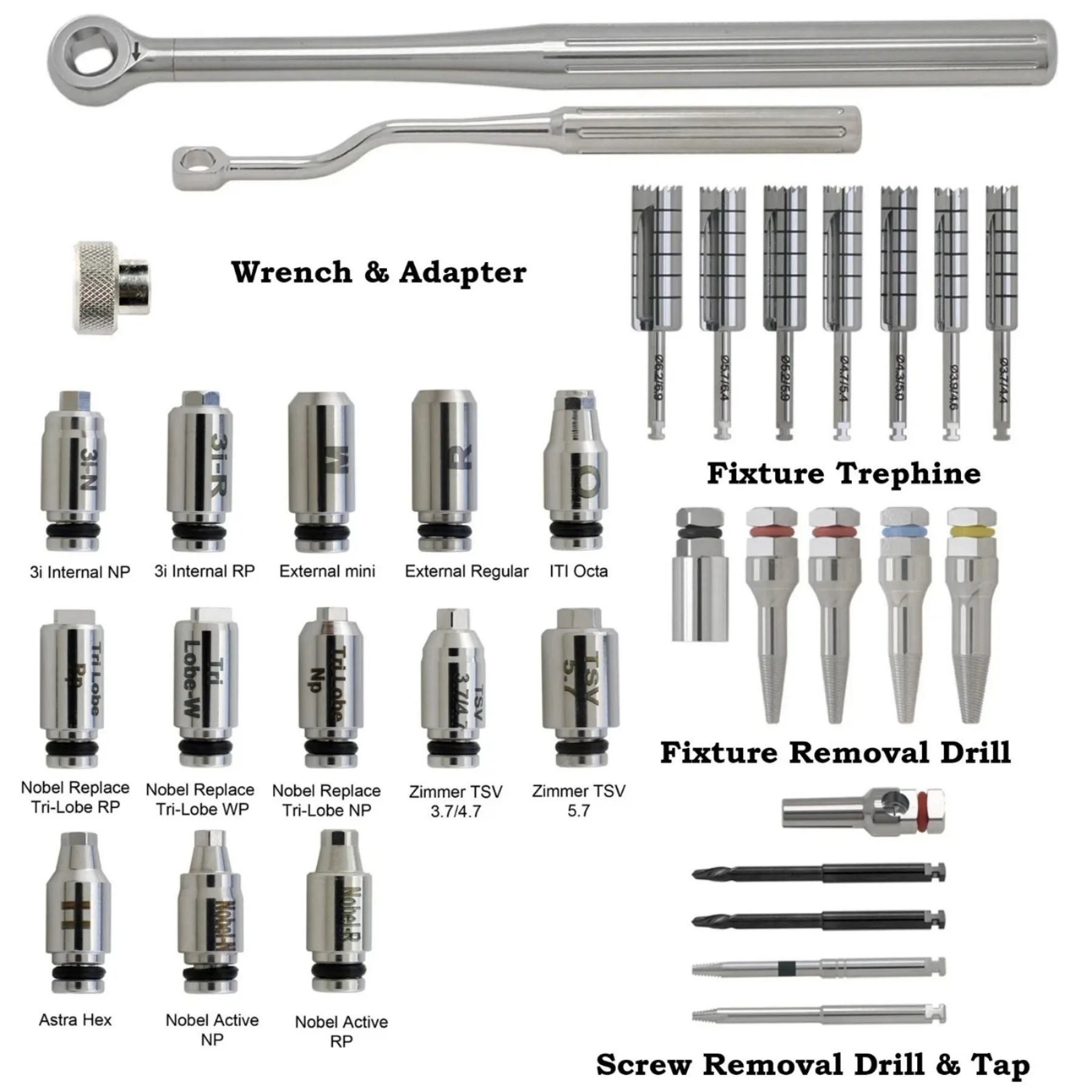 MCT FSRK-02 Implant Fixture & Fractured Screw Removal Be Suitable For Salvin Implant Rescue Kit
