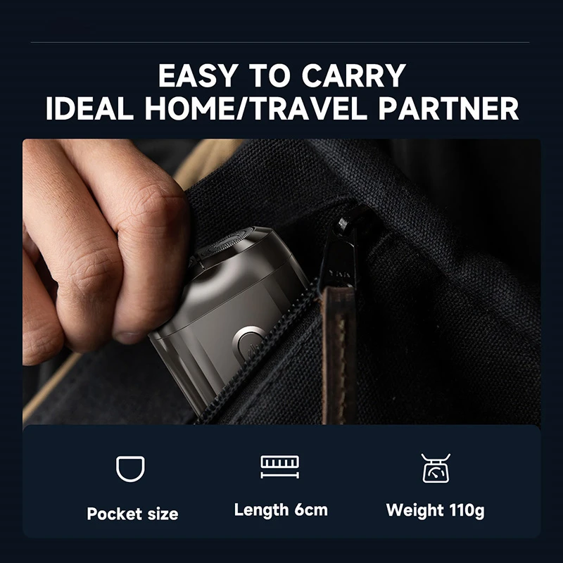 Двуглавая мини-магнитная бритва Xiaomi Type-C с зарядкой, бесшумная моющаяся электробритва, портативная электробритва для мужчин и женщин, новинка