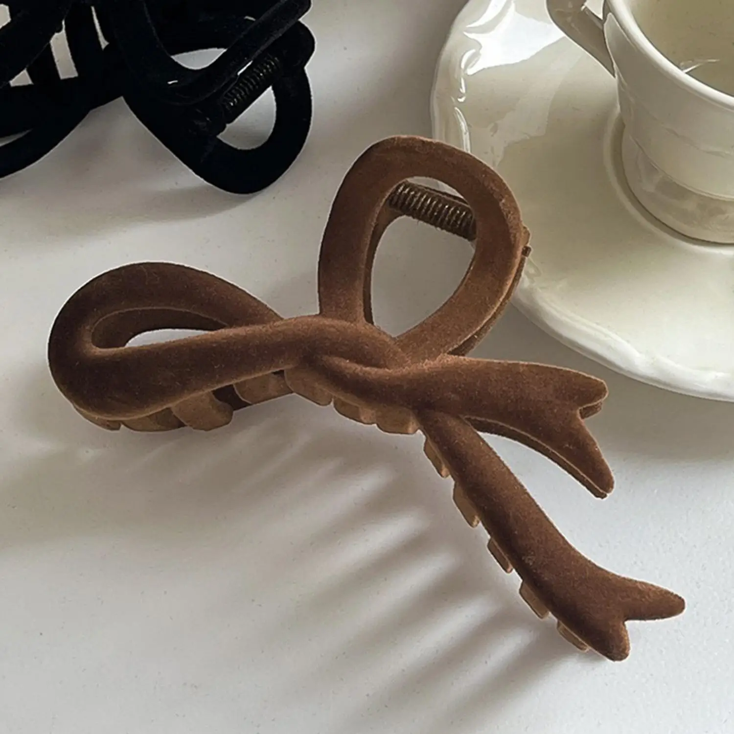 Garra de cabelo em forma de arco de fita vintage para mulheres ornamento de cabelo suporte de cabelo traseiro clipe de garra grampo de cabelo moda acessórios de cabelo
