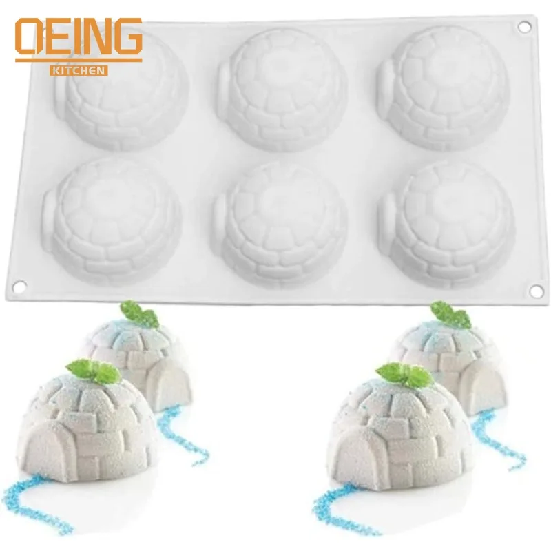 

Igloo Shaped Cake Silicone Mold for Winter Christmas Decoration Creative French Dessert Chocolate Mousse Pastry Baking Molds