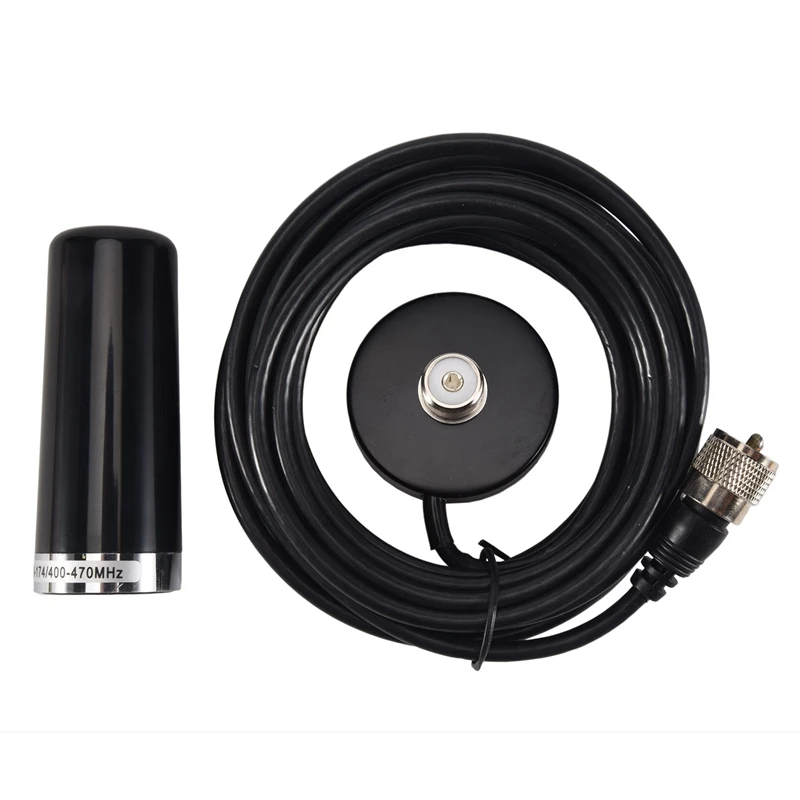 Oppxun Mini Dual Band VHF UHF HH-N2RS Antenna With Magnetic Mount 5M RG316 Cable For Car Vehicle Mobile Radio QYT TYT