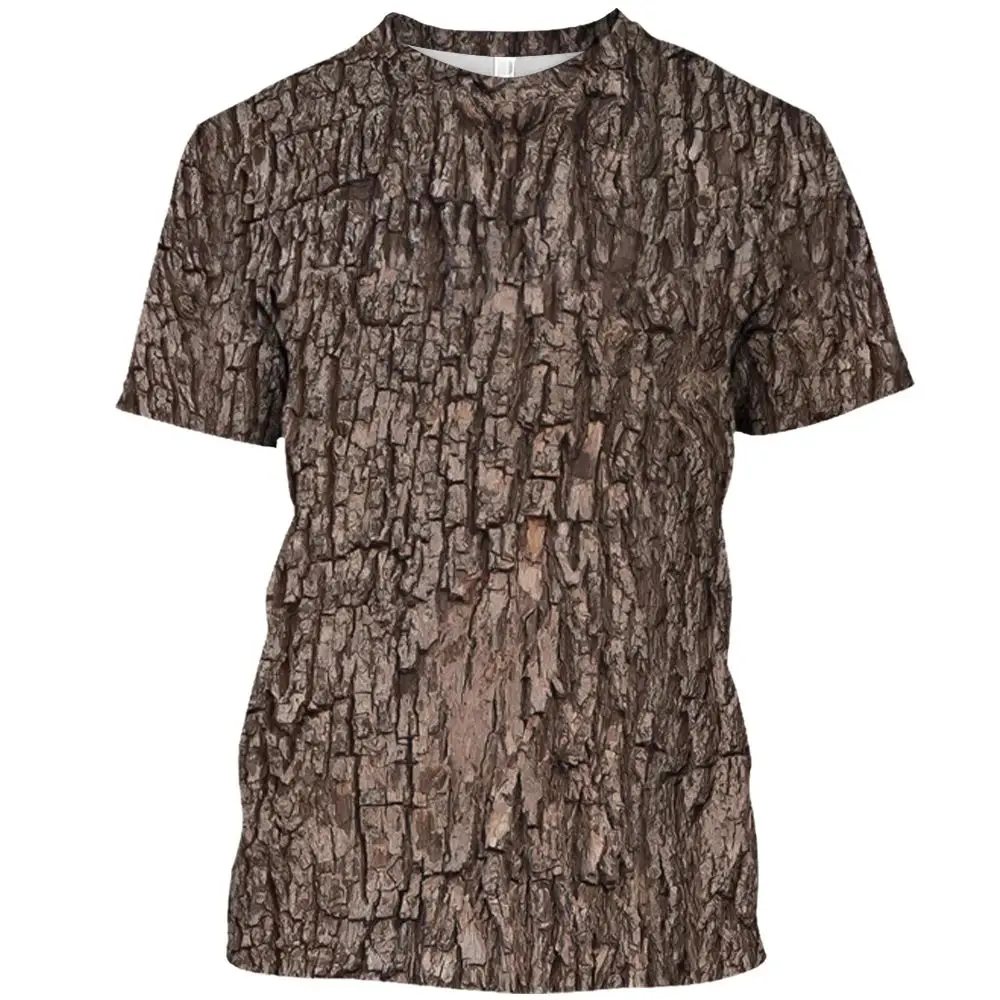 Men's Summer Jungle Camouflage Print T-Shirt Fashion 3d Printed O Collar Short Sleeve Harajuku Vintage Plus Size Breathable Top