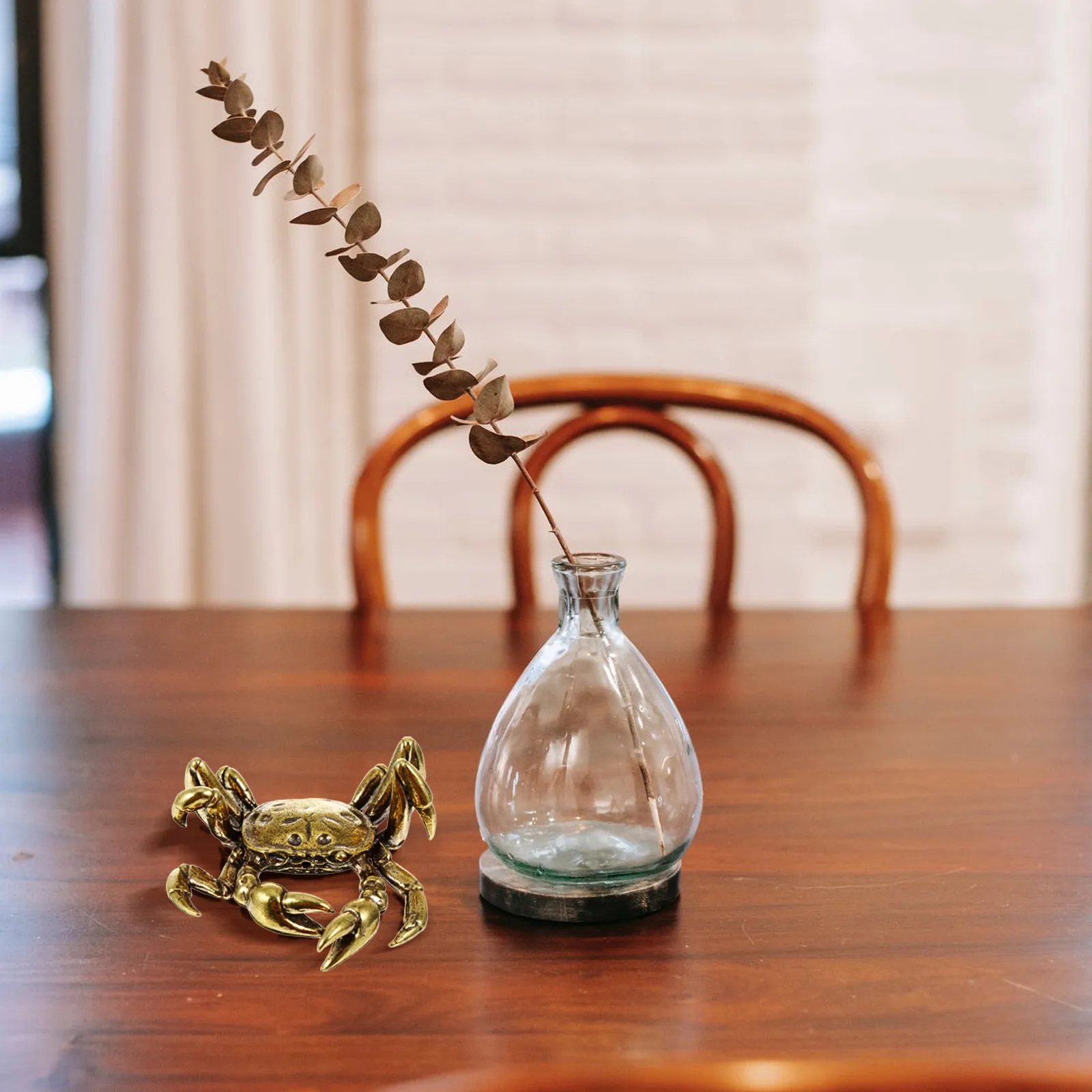 

Simulation Crab Brass Ornament Creative Desktop Sculpture Decorative Statue for Home Office Table Decoration Home Ornament