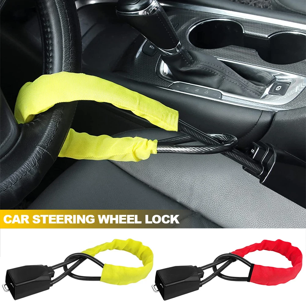 

Car Steering Wheel Lock Auto Lock Top Mount Anti Theft Security Lock With 3 Keys Anti-Theft Devices Wheel Lock Steel Strap