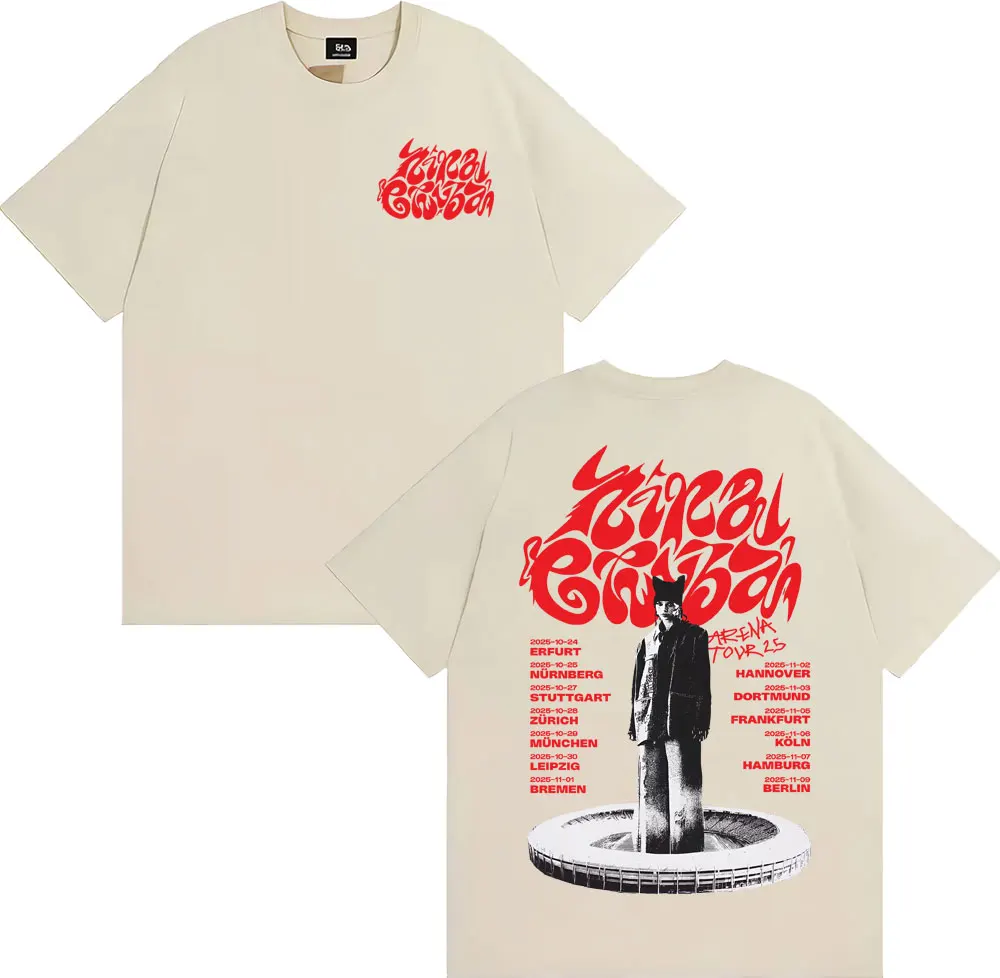 المغني نينا تشوبا الساحة جولة 2025 الجرافيك تي شيرت الرجال النساء Harajuku الهيب هوب الشارع تي شيرت الصيف س الرقبة 100% القطن تي شيرت #6