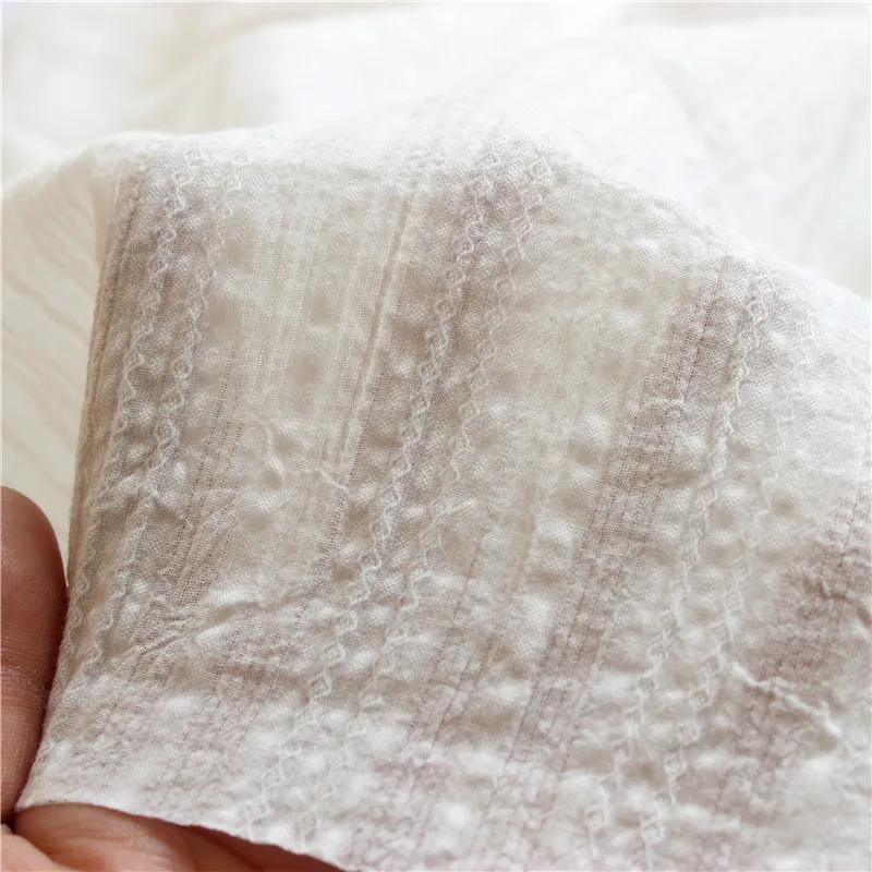 Tissu blanc 100% coton pour la couture de vêtements, popeline de coton douce et respirante pour la confection de robes