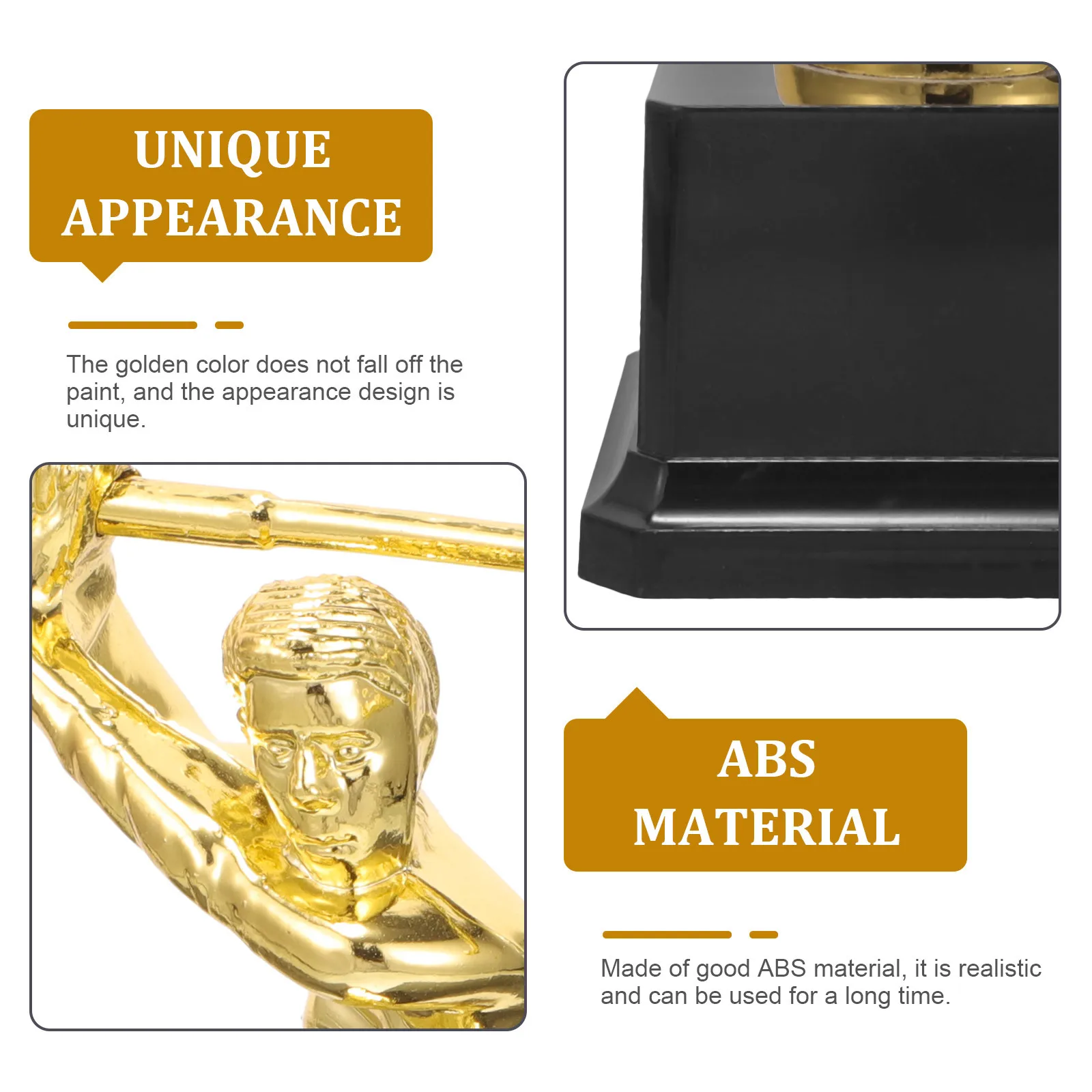 

Golfing Trophy Creative Exquisite Durable ABS Material Award Competition Trophy for Kindergarten Championship Decor