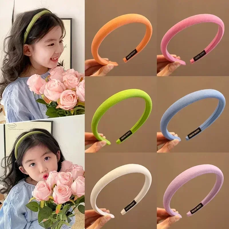 Colorful Matte Headdress Simple Basic Face-Washing Headband Temperament Hoop Wide Hairband Hair Bundle Kids Hair Accessories