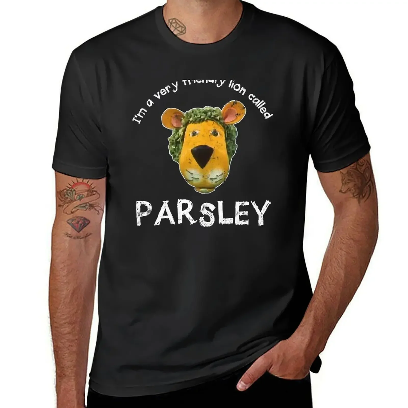 Parsley The Lion T-Shirt graphic tee shirt blue archive t shirt men