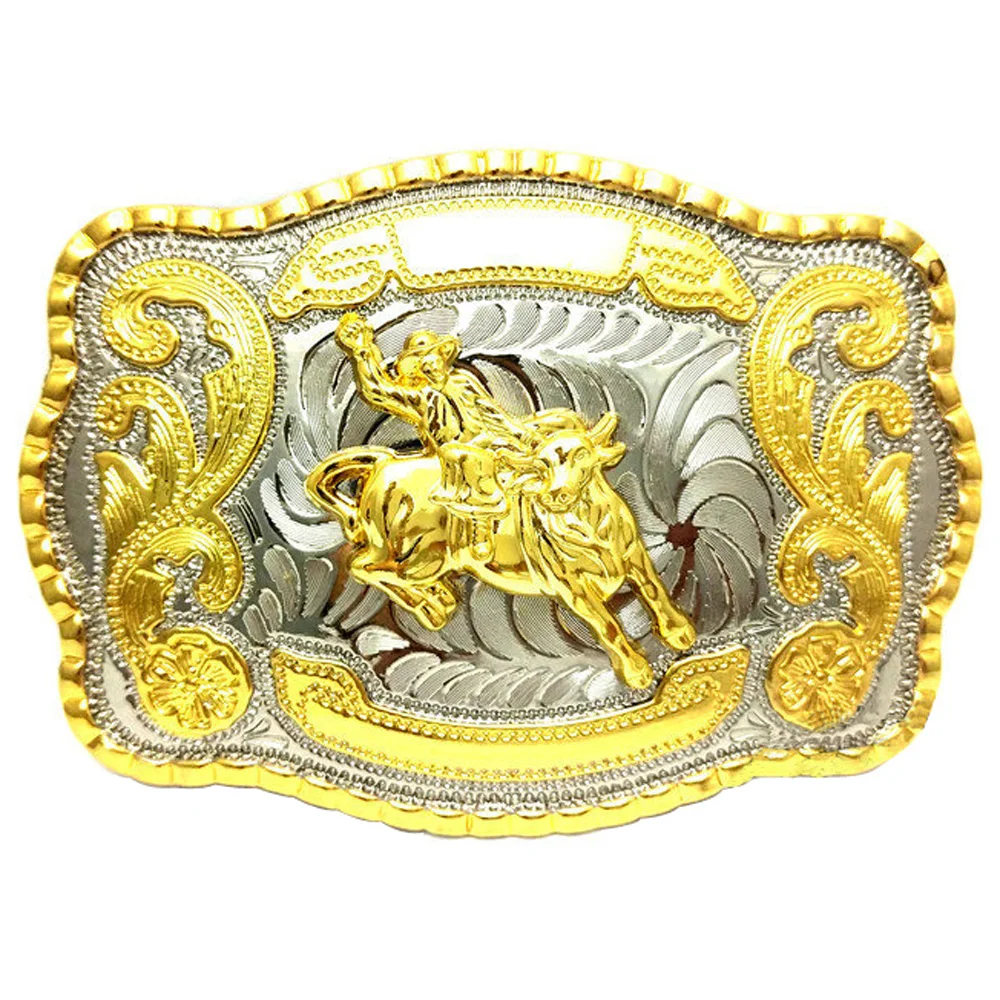 

Cheapify Dropshipping Rodeo Western Cowboy Men Belt Buckle Gold and Silver Color Brand Design Hebilla Cinturon Hombre