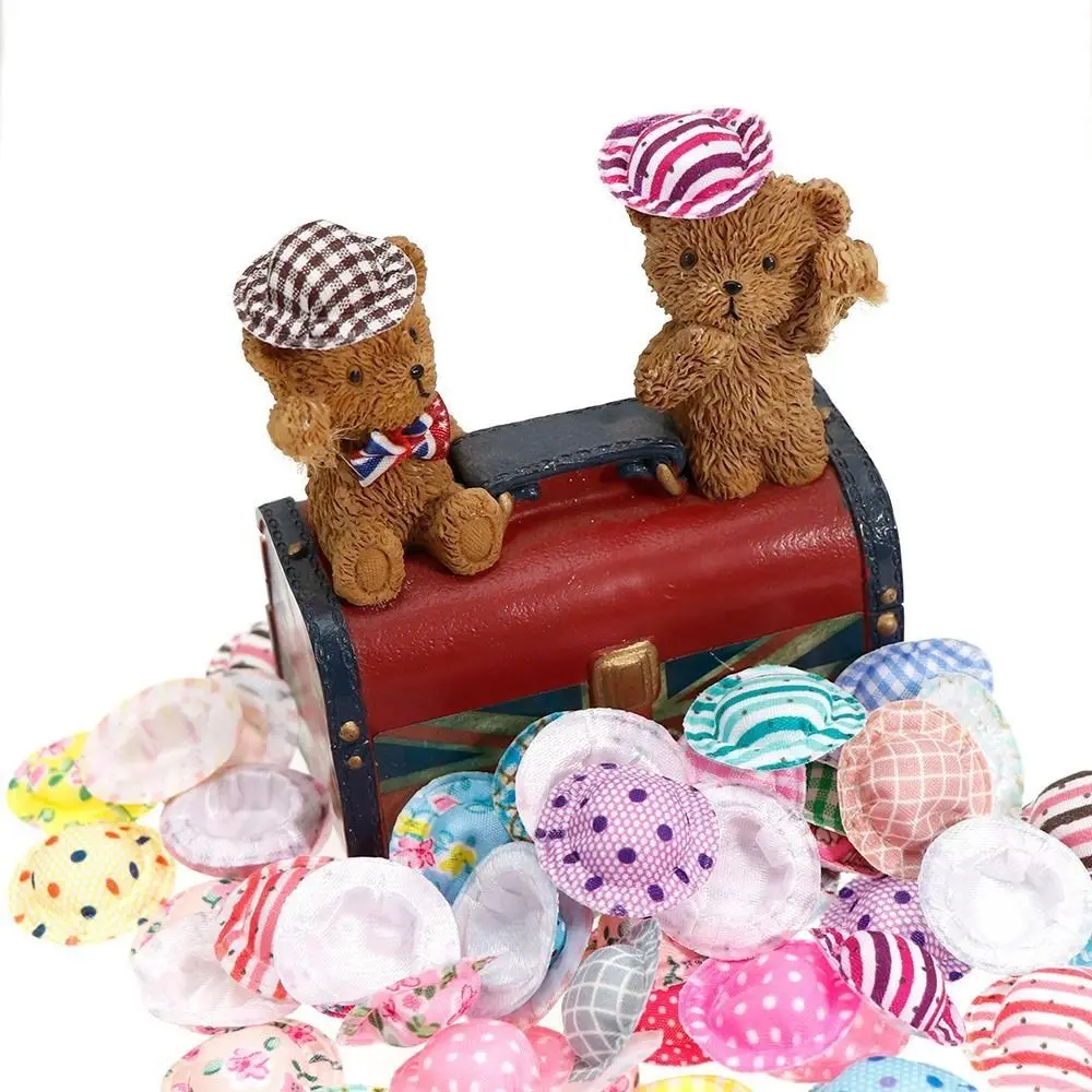 

10 шт., хлопковая маленькая кепка разных цветов, мини-хлопковая шляпа, сделай сам, поделки, ручное плетение, украшение для дома, подарок для девочек