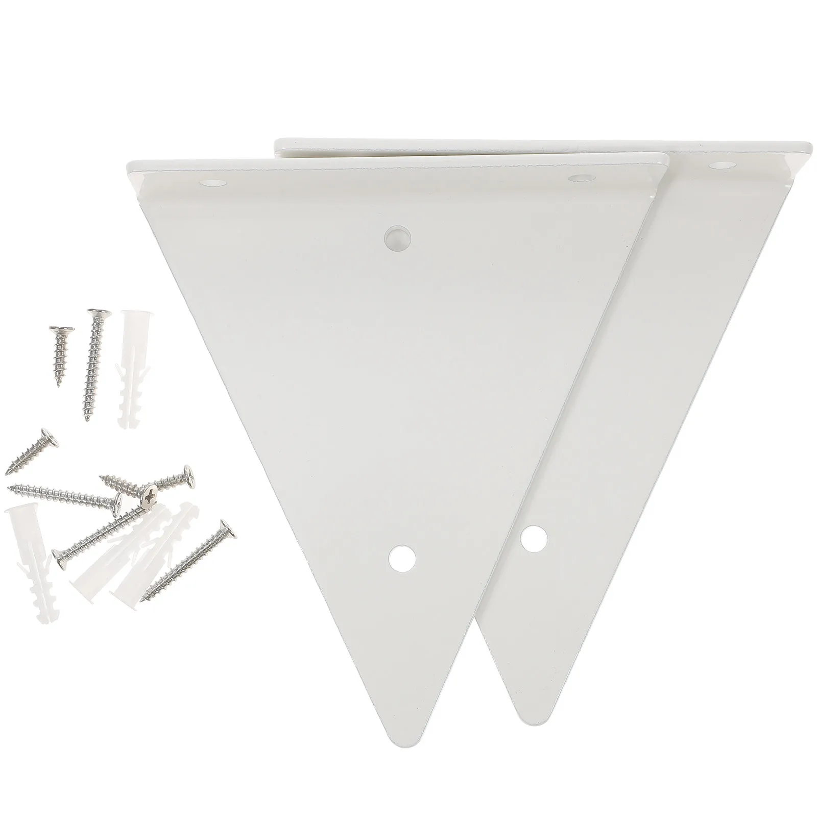 

2 шт. высококачественные железные треугольные кронштейны для полок, не ржавеющие, без покраски, устойчивые к деформации, невидимые настенные опоры для полок для самостоятельной сборки