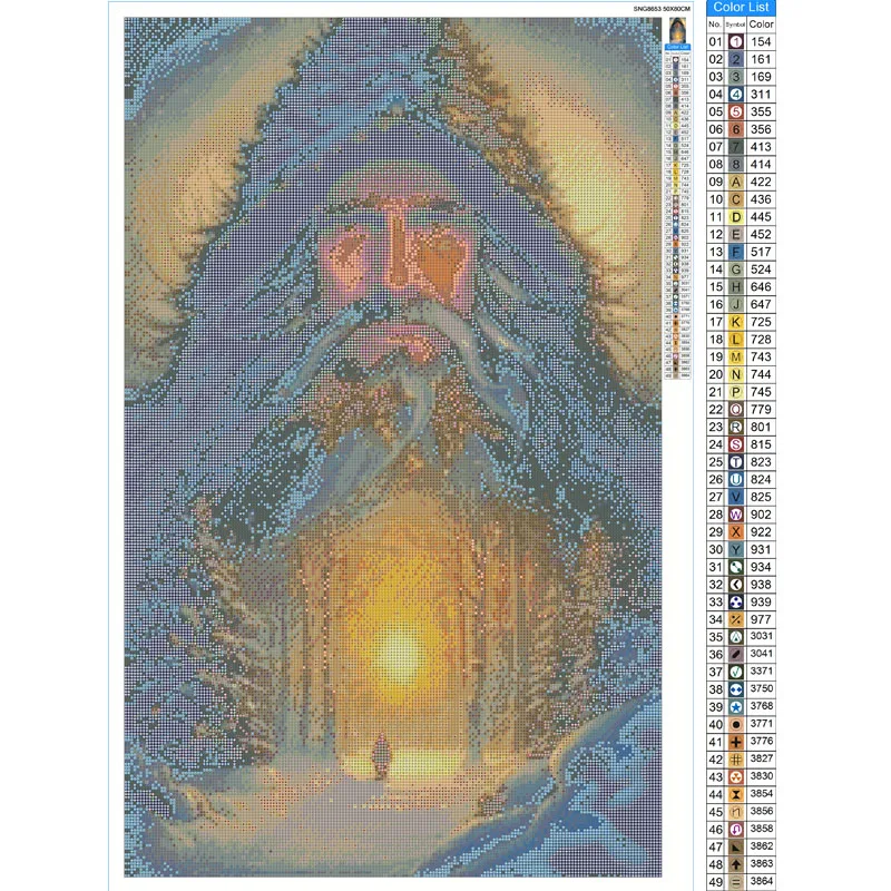 Sunature Diamond Painting Art Full Square Round Drills Christmas Santa Diamond Painting Kit