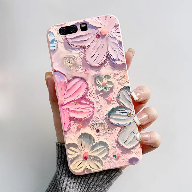 Huawei P10,P10,P10 Lite,P10 Plus,かわいい,猫,漫画,子犬,犬用のソフトTPUケース