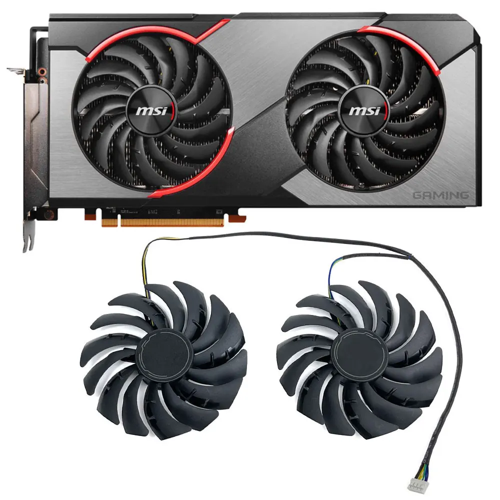 NEW Original 95MM PLD10010S12HH RX 5700XT GAMING X GPU Fan，For MSI RX 5700 XT、RX 5700、RX 5600 XT GAMING X Video card cooling fan