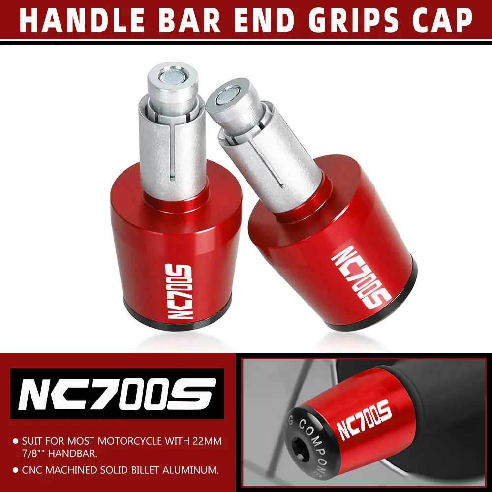 

22MM Motorcycle Handle Bar Ends For HONDA NC700S NC700 S NC 700S 2012-2013 Hand Grips Caps Handlebar Gear Balanced Plug Slider