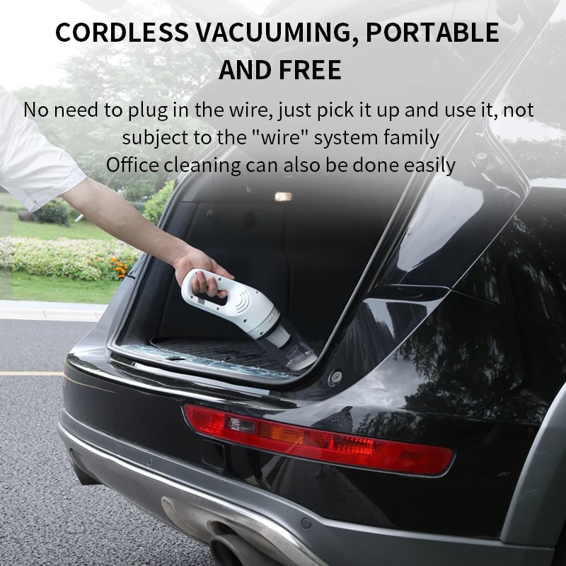 Car Vacuum Cleaner for Office Car Pet Hair Cordless Household USB Chargable 13000Pa Suction Handheld Vacuum Cleaners