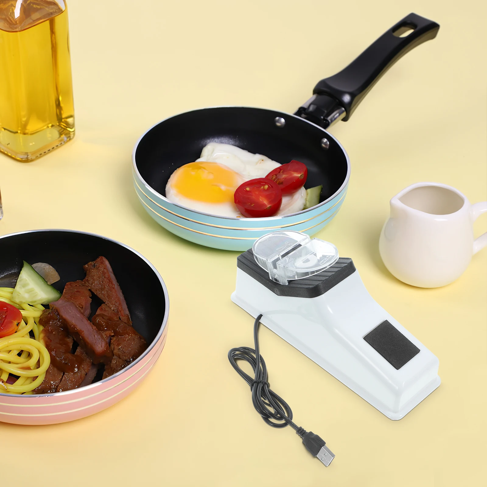 

Electric Knives Sharpener Lightweight Kitchen Household Cutter Sharpener Knives Sharpening Saving Efficient