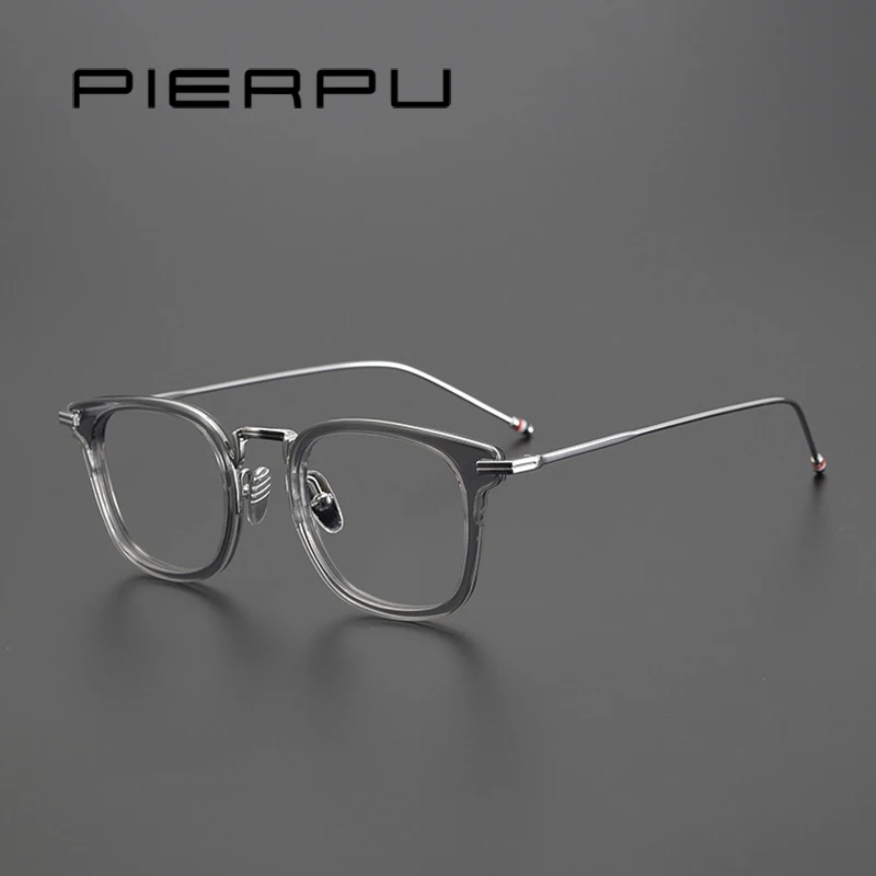 

New York Thom brand Vintage acetate Titanium square Eyeglasses frames Men women fashion optical myopia prescription glasses