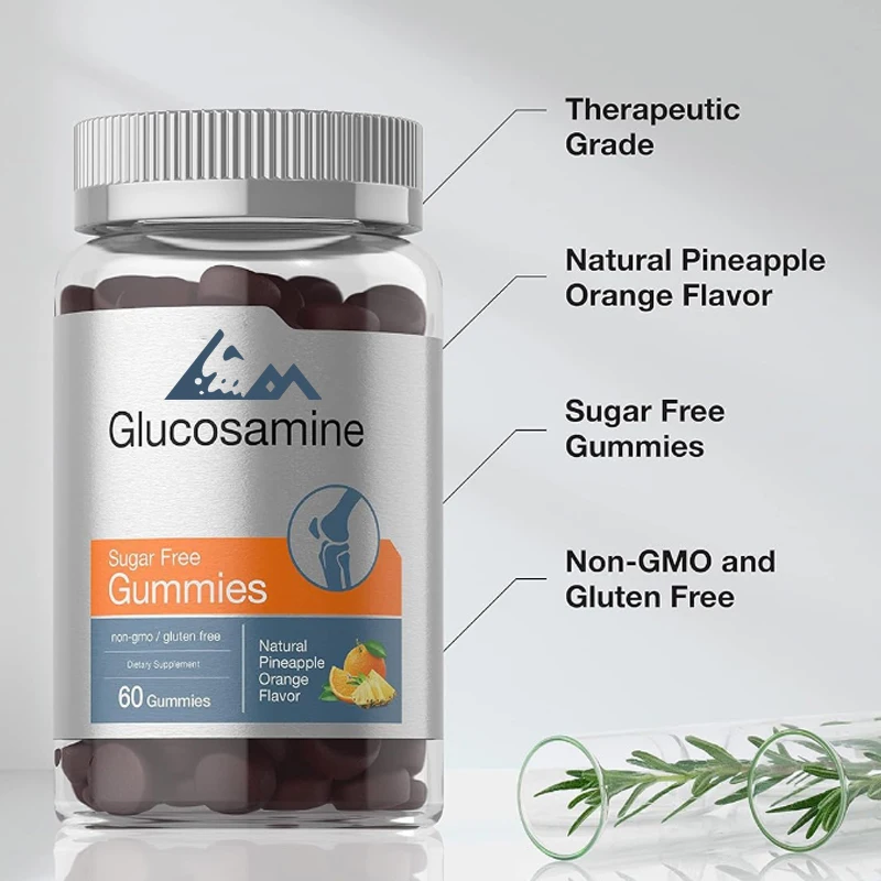 

Glucosamine gummies | Sugar free | 60 pills | Pineapple orange flavor | Non genetically modified, without gluten supplements