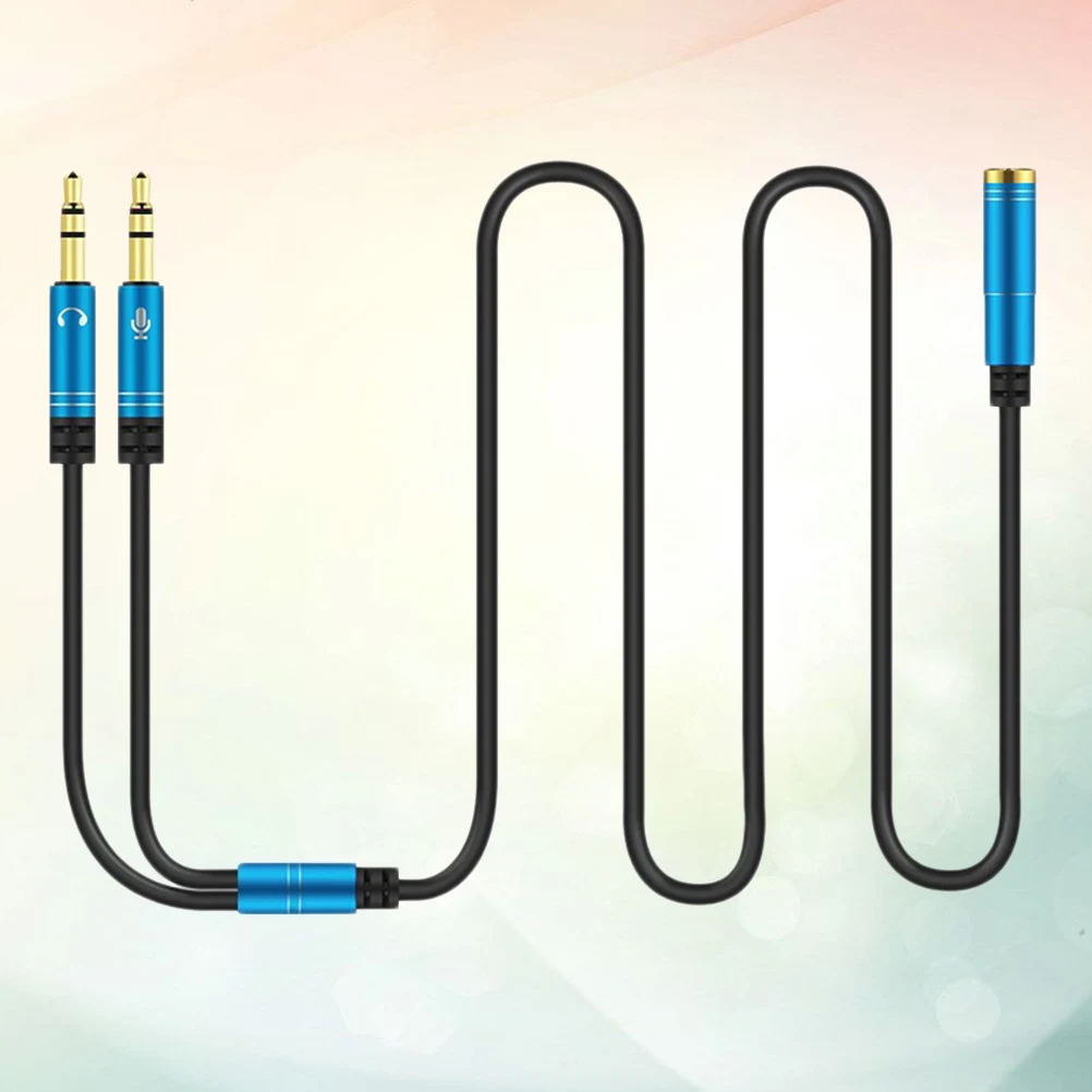 

1Pcs Stereo Headset Audio Converter 1 to 2 Male Splitter Adapter with Red Mic and Green Headphone Jack for Computer Laptop Use