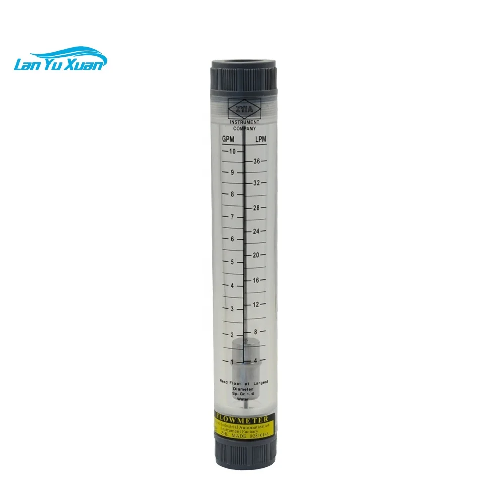 High precision acrylic inline tube clean air flow meter  indicator  for water