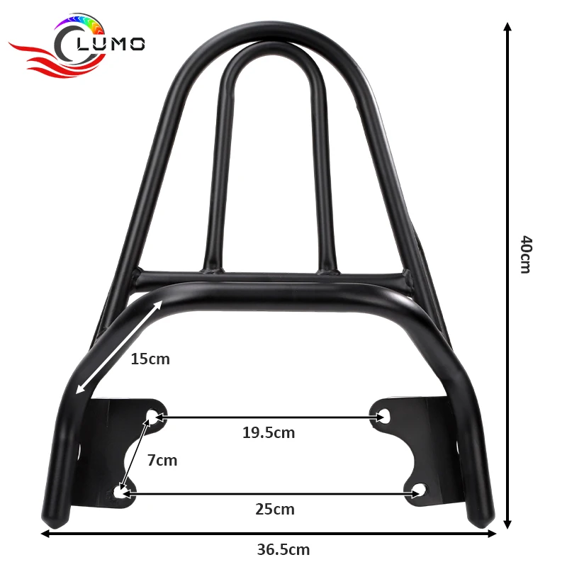 Premium steel Alloy Rear Trunk Rack for SYM S9 Motorcycle, Lightweight、High Load Capacity、 Non-destructive installation