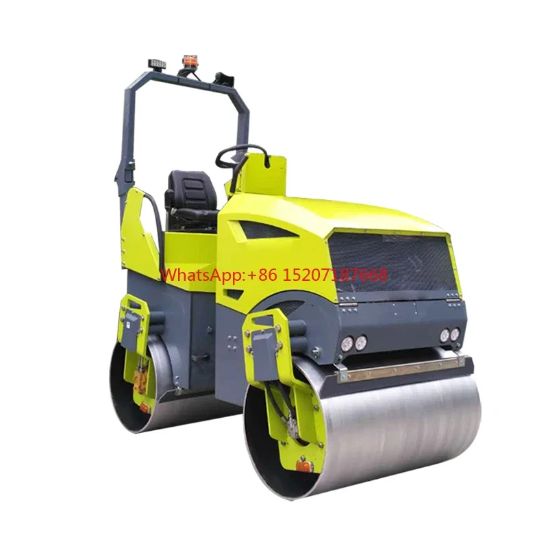 Benma fully hydraulic  double drum vibratory road roller compactor with dual vibration