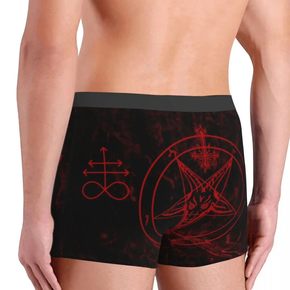 Baphomet Leviathan Cross Boxer Shorts Men 3D Printed Male Soft Devil Satanic Underwear Panties Briefs