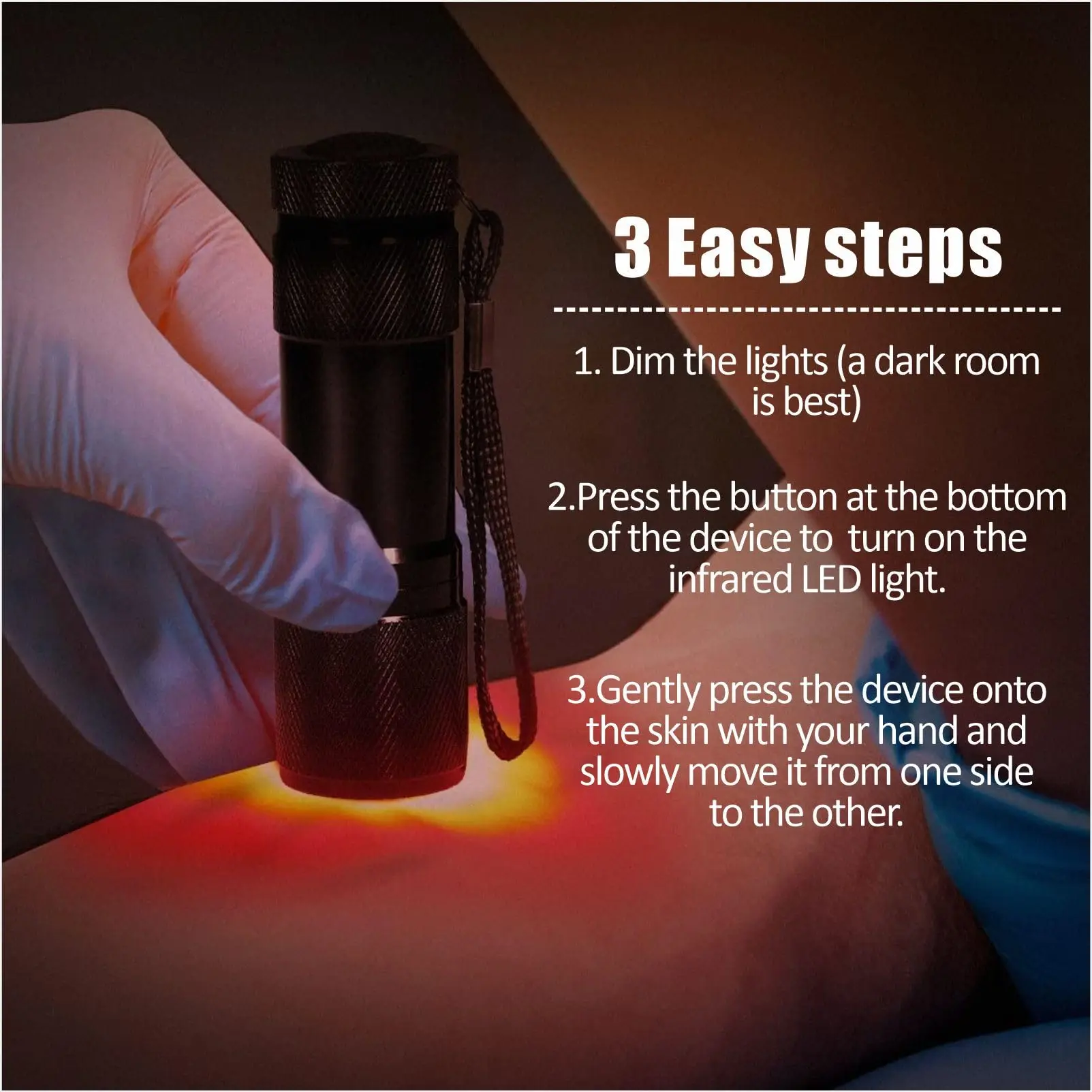  Infrared Vein Locator 9*625nm Red Light Vein Finder LED Flashlight Vein Viewer Blood Vessel Lamp for Nurse Injection Helper