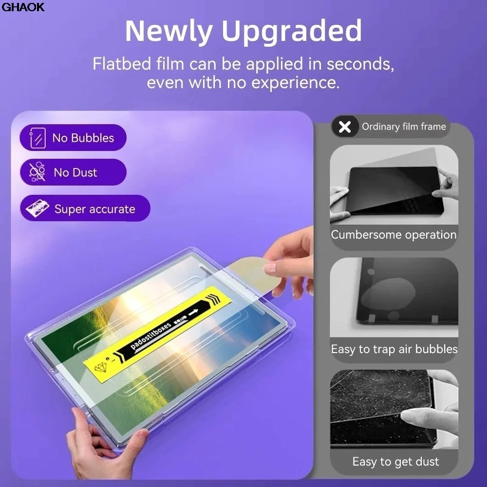 زجاج مقسى لهاتف OPPO Pad SE 11 " 2025 Pad 4 Pro Pad3 Pro 2 3 Air 2 Neo 11.4 Air10.36 Pad11 طقم إزالة الغبار التلقائي سهل التركيب #3