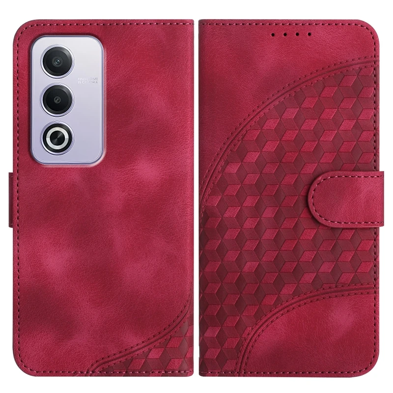 Leather Case for OPPO A80 5G Case OPPOA80 CPH2639 Etui Solid Color 3D Lattice Flip Stand Cover for Oppo A 80 A60 A40 Cases Funda