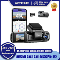 AZDOME M550 Pro 4K+1080P Dash Cam Front and Rear 3.18'' IPS Screen Dashcam 5GHz Wi-Fi GPS 150°FOV Car Camera WDR Night Vision