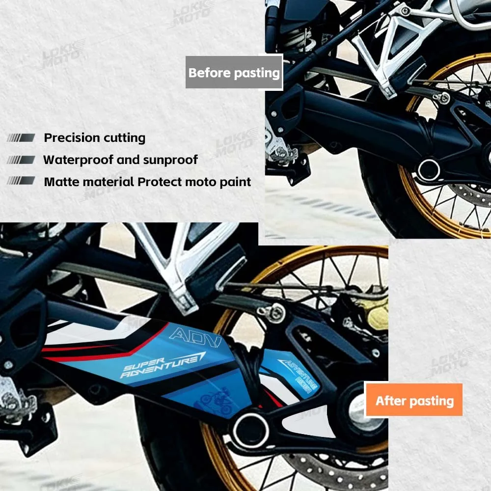 Motorcycle Swingarm Protection Sticker Refit Accessories For R1200 GS/GSA Triple Black 2013-2018 R1250 GS/GSA/ADV 2019-2026