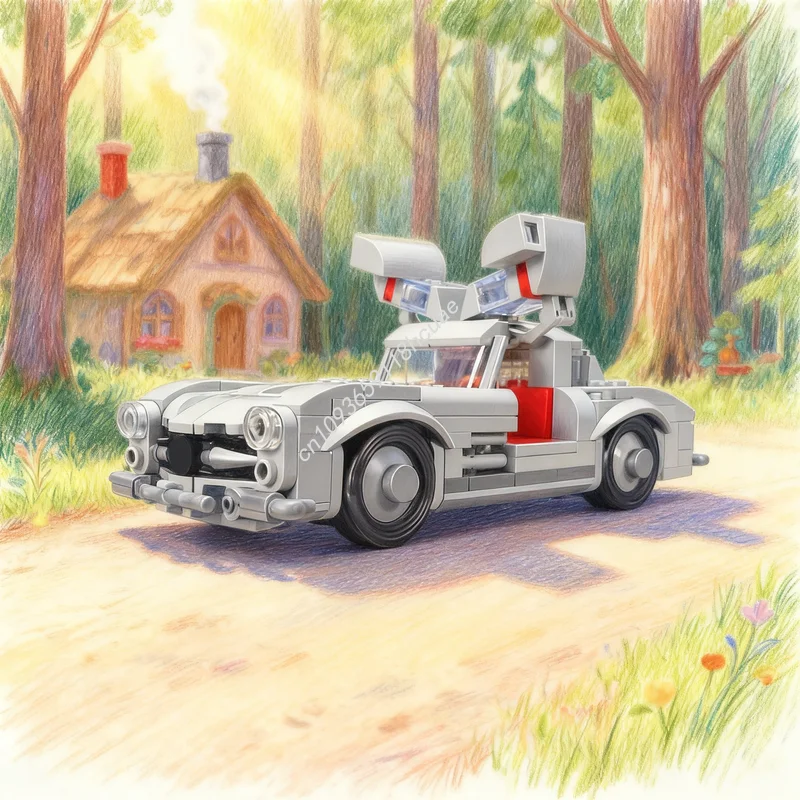 

388 шт. MOC City Champions Mercedesesed Benz Модель Строительные блоки Архитектура Креативная идея Игрушка Рождественские подарки Кирпич Образование