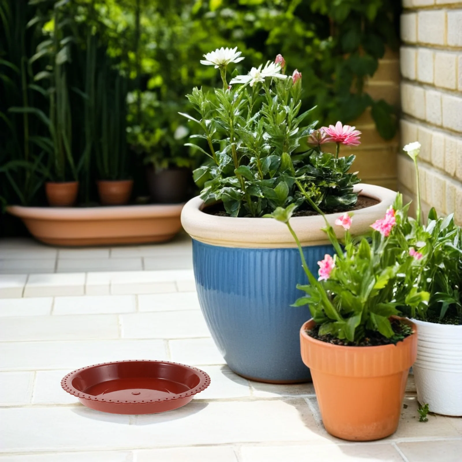 

24 Pcs Flower Pot Tray Drip Trays for Plants Planter Dishes Saucers Water Absorber Bottom Base Flowerpot