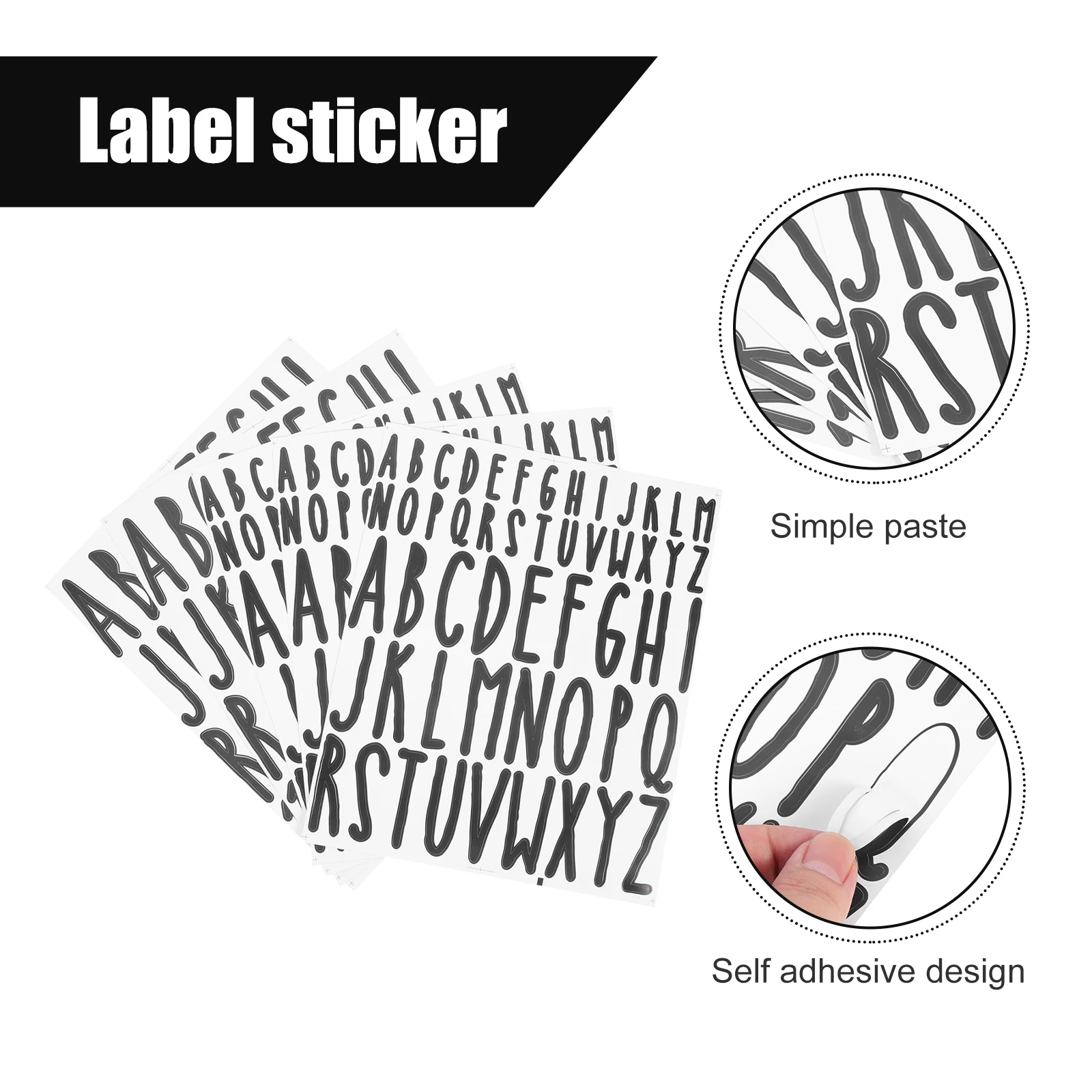 

5pcs Self adhesive PVC Mailbox Doorplate Number Stickers Waterproof Reflective for House Address Outdoor Garbage Bins Durable