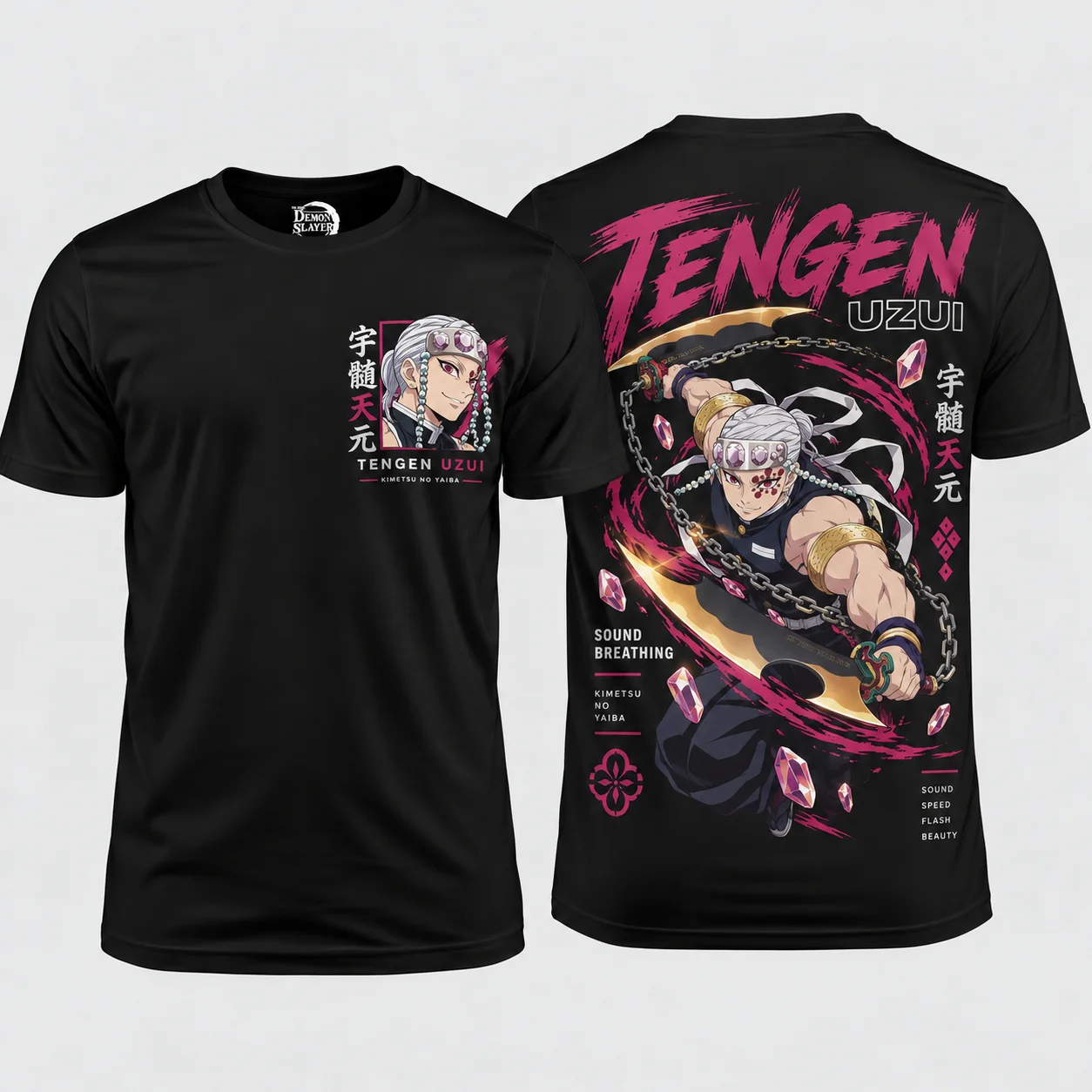 Demon Slayer Shinobu Anime Cartoon Tee T Shirt Men's Women's Retro Edgy Cool Graphic Print Oversized Short Sleeve Streetwear Top