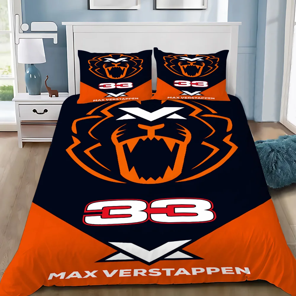 Duvet Cover Pillowcase Bedding Set F1 33 Max V-Verstappens Adult Boy Girl Bedroom Decoration Children Gift Single Double Large