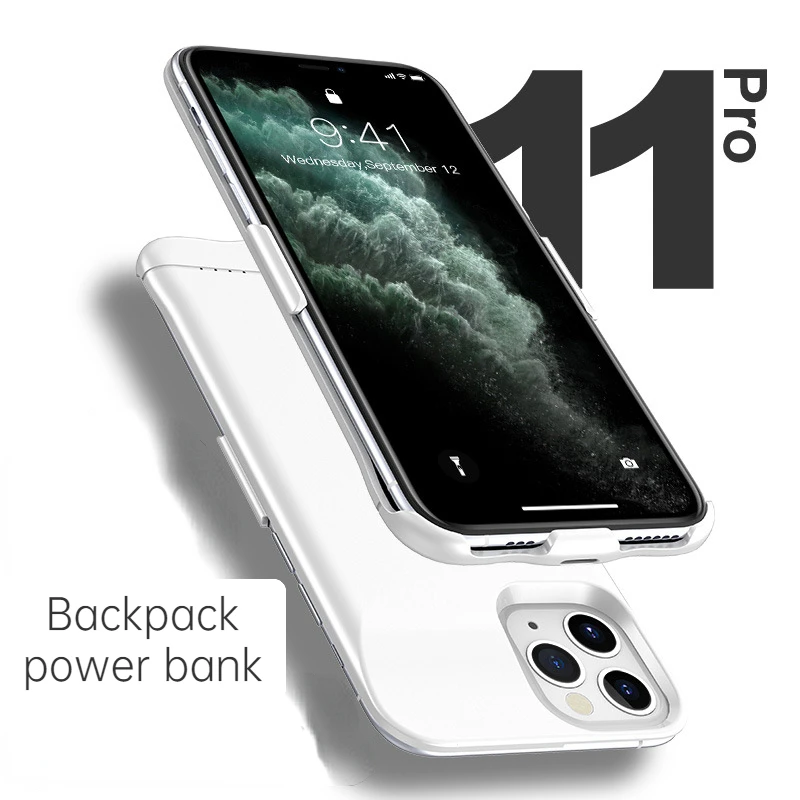 For iPhone 8/7/6/11/12 /13Thin back clip charging Bank 20000mah Apple back clip battery