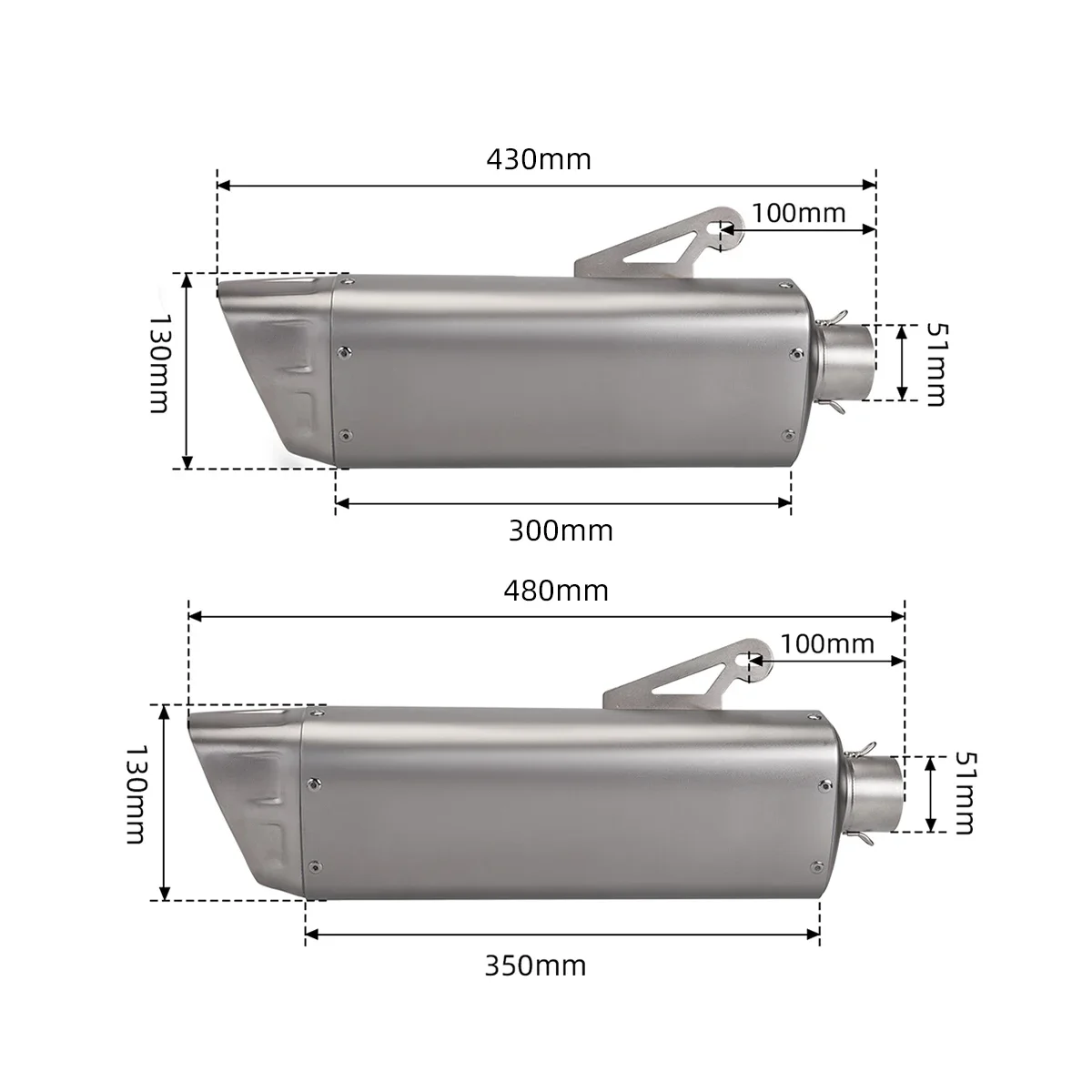 Tubo silenciador de escape universal para motocicleta de alta calidad, motocicleta de carreras, MT07, MT09, z900, z400, ninja400, gsx250, gsx750, 51MM