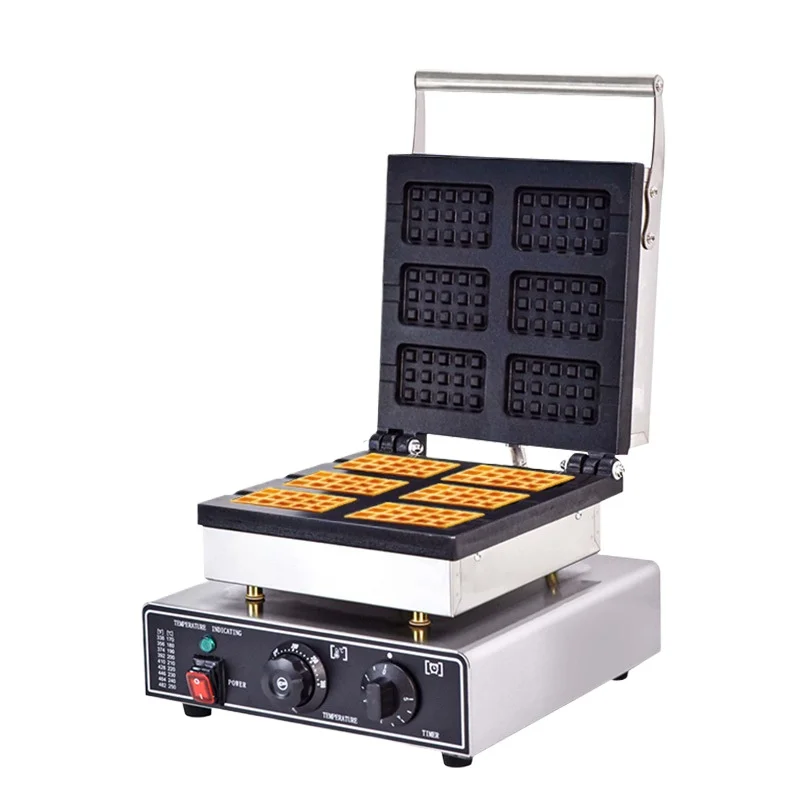 

Commercial Six-Piece Waffle Stove Square Muffin Maker Thickened Lattice