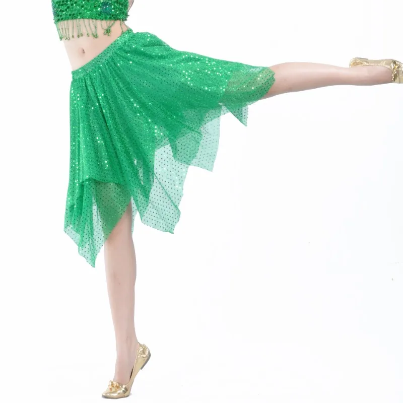 تخصيص تنورة قصيرة أزياء الرقص الشرقي ممارسة الرقص اللاتينية فستان أداء زي يسلط الضوء على تنورة