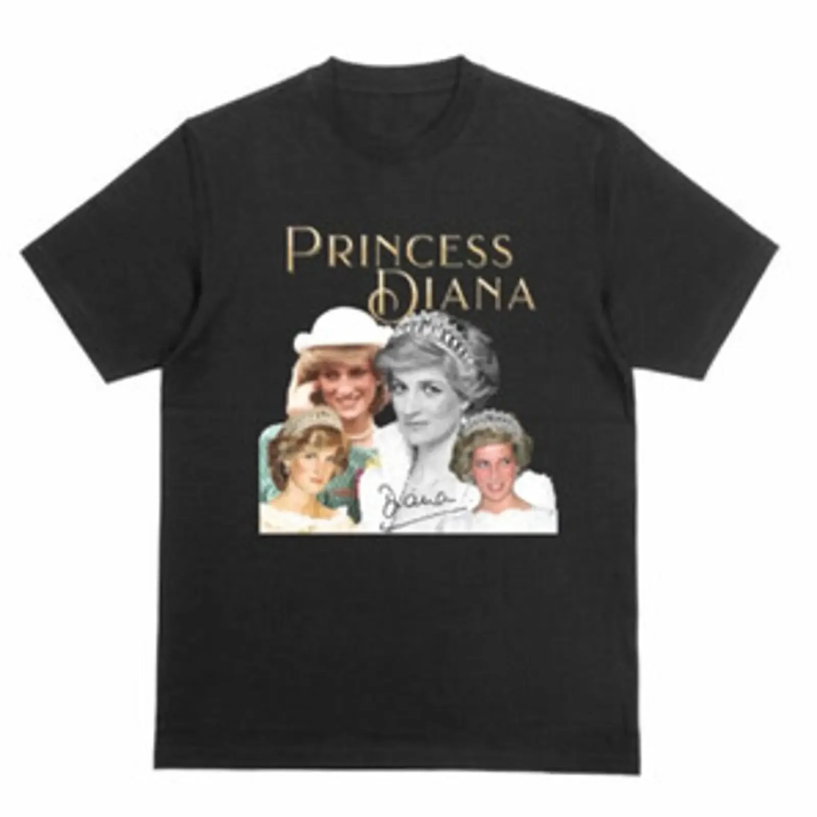 Prinzessin Diana Signiture Bootleg T Shirt Royal Family Royalty Top vintage Washed Stretched Stylish Breathable