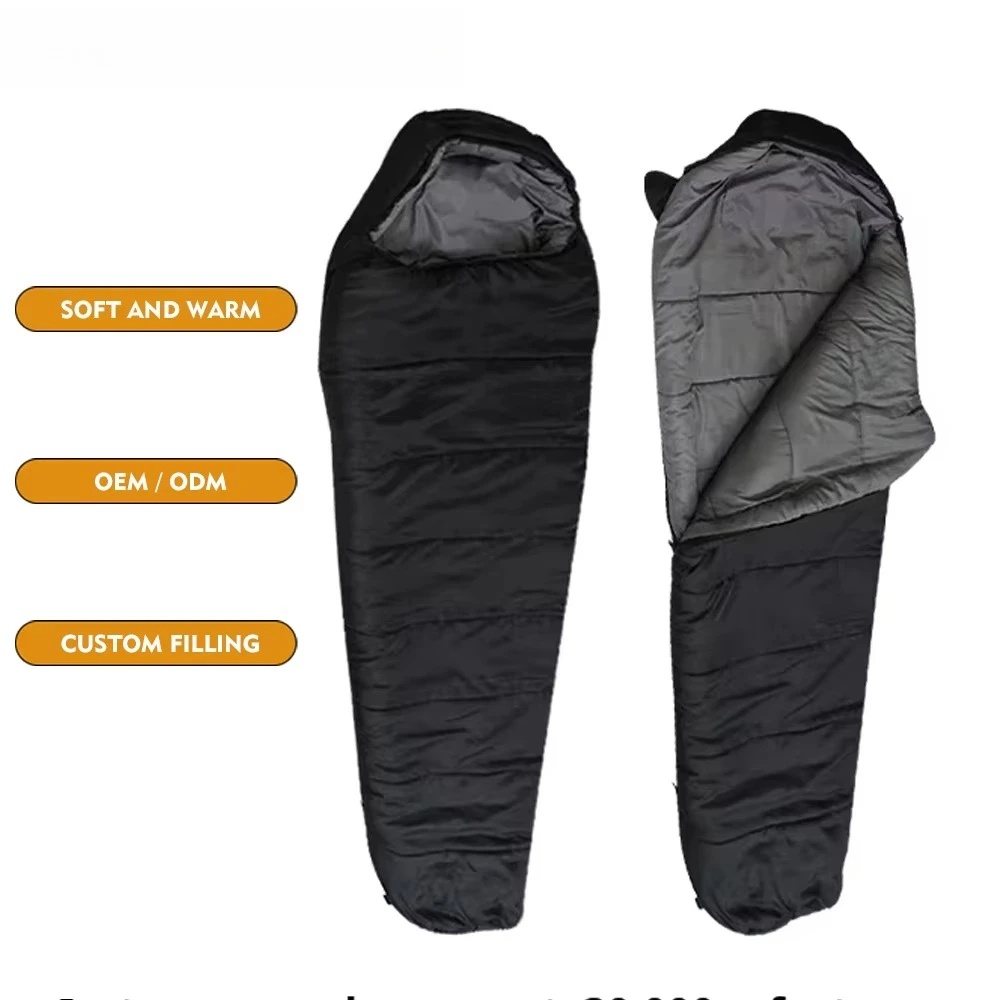 

Mummy-Style Cotton Filled Eco-friendly Sleeping Bag Outdoor Adults Portable Travel Thickened Autumn Winter