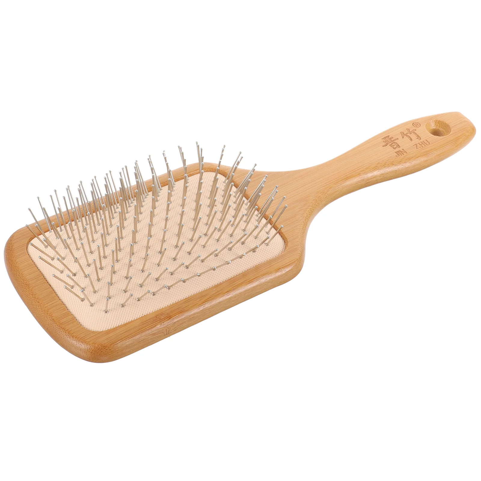 

Needle Comb Stainless Steel Travel Hair Combs Vented Paddle Brush Bamboo Styling