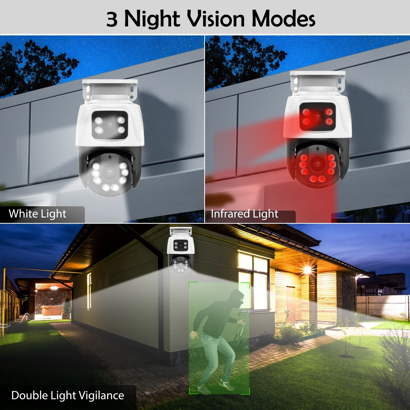 4K 8MP PTZ كاميرا لا سلكية في الهواء الطلق تتبع السيارات شاشة مزدوجة 6MP CCTV كاميرا مراقبة فيديو واي فاي كاميرا IP الأمن iCSeeApp #6